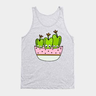 Cute Cactus Design #227: Conophytum Frutescens Succulent Tank Top